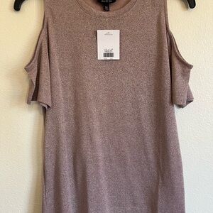 Topshop Mauve Cold Shoulder Blouse